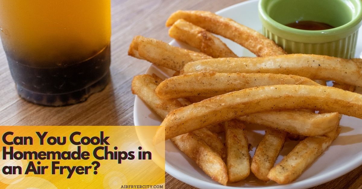 Bowl of Homemade Air Fryer Chips