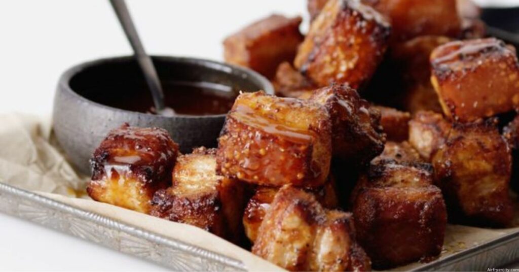 Air Fryer Sticky Pork Belly Bites